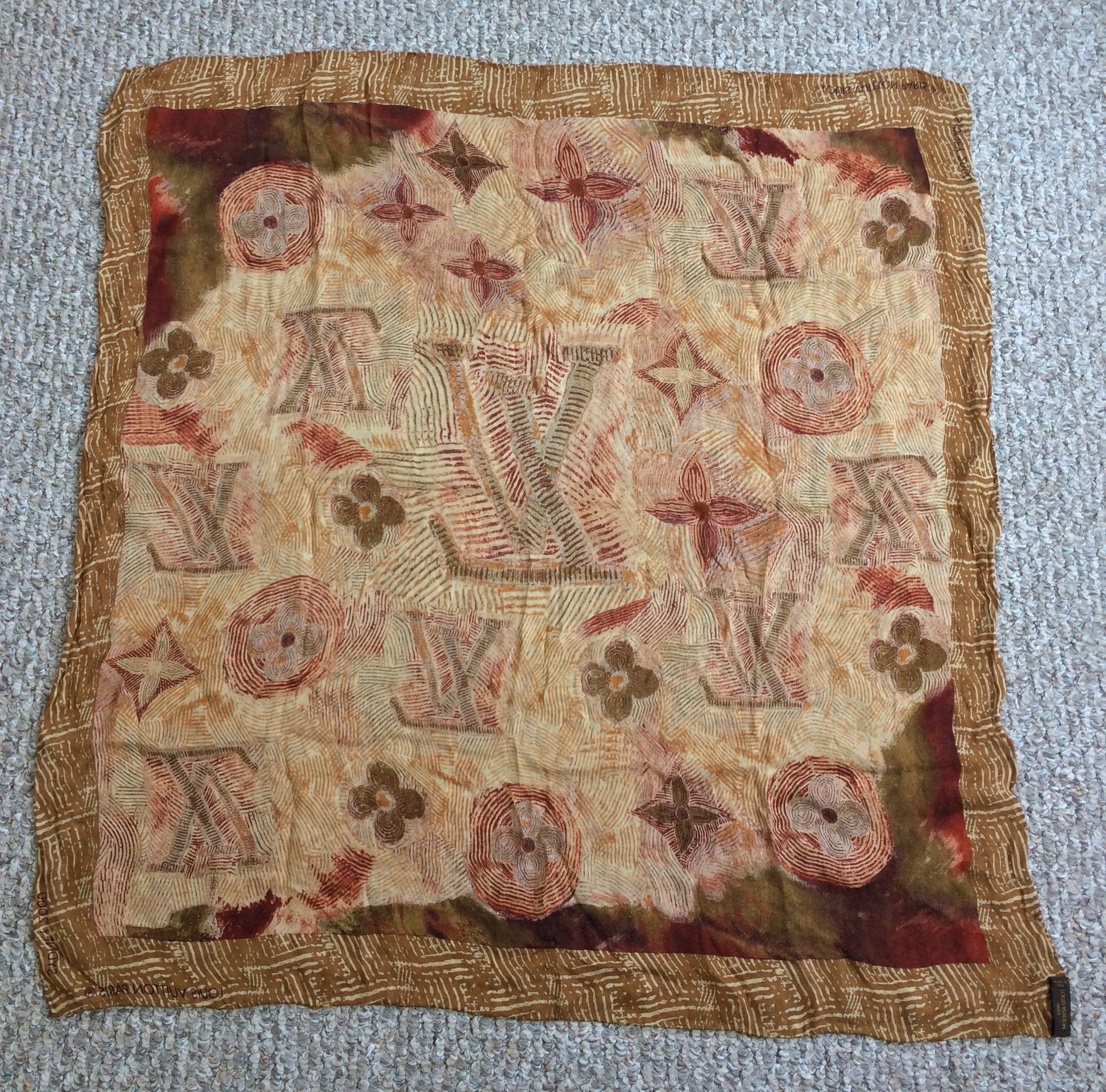 Louis Vuitton Louis Vuitton Sydney 2000 Monogram Silk Scarf Size ONE SIZE - 3 Thumbnail