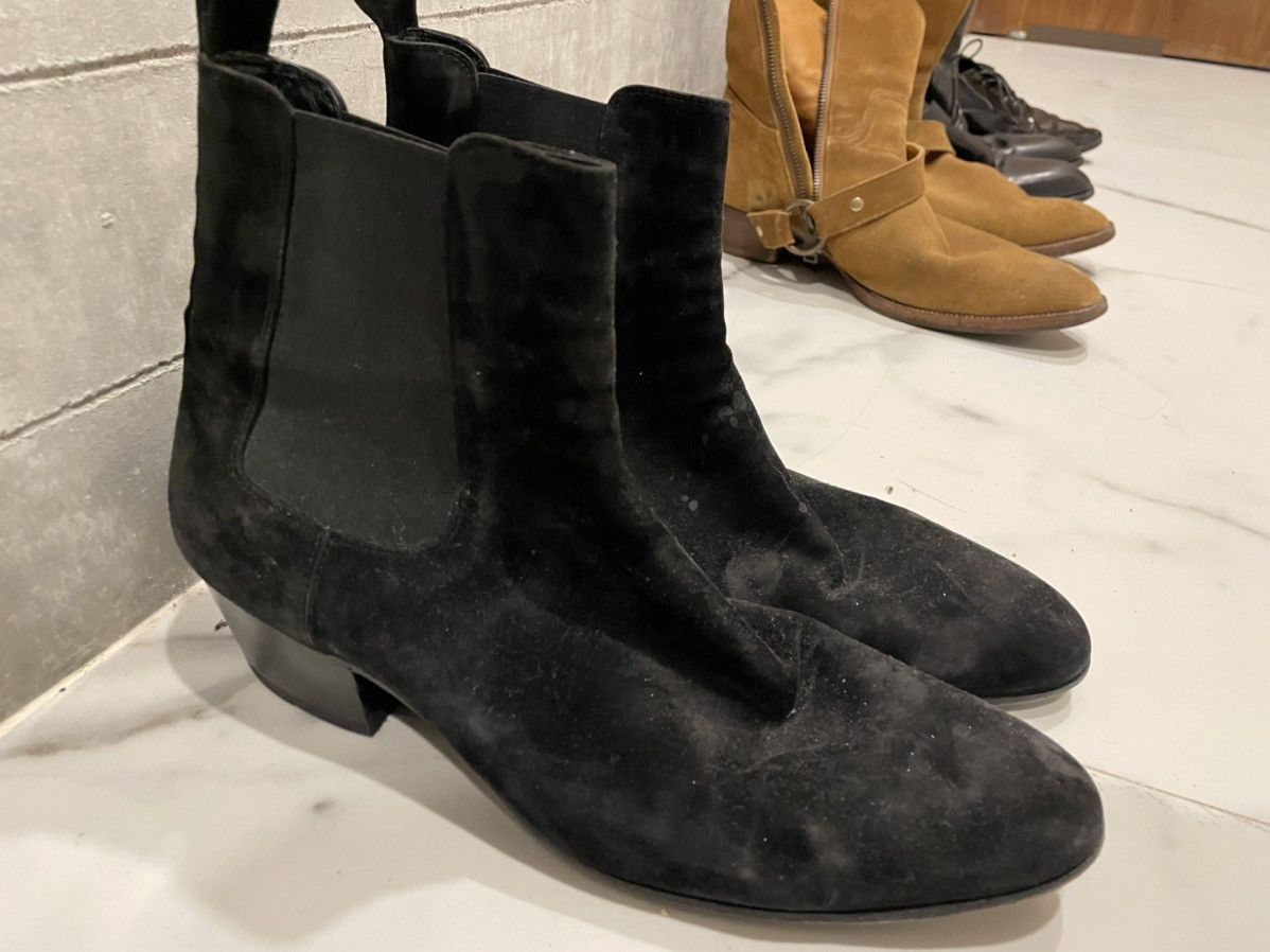 Saint Laurent Paris Saint Laurent Chelsea 50 — Black Suede Size US 12 / EU 45 - 2 Thumbnail