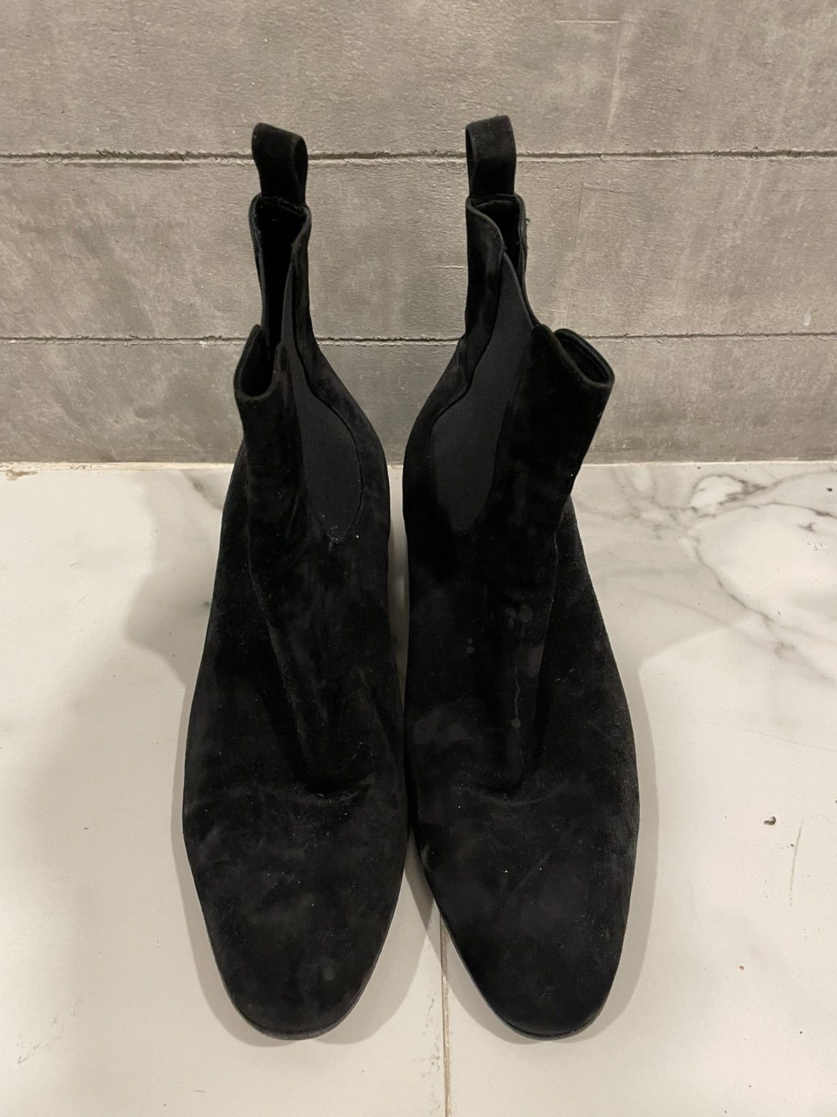 Saint Laurent Paris Saint Laurent Chelsea 50 — Black Suede Size US 12 / EU 45 - 1 Thumbnail