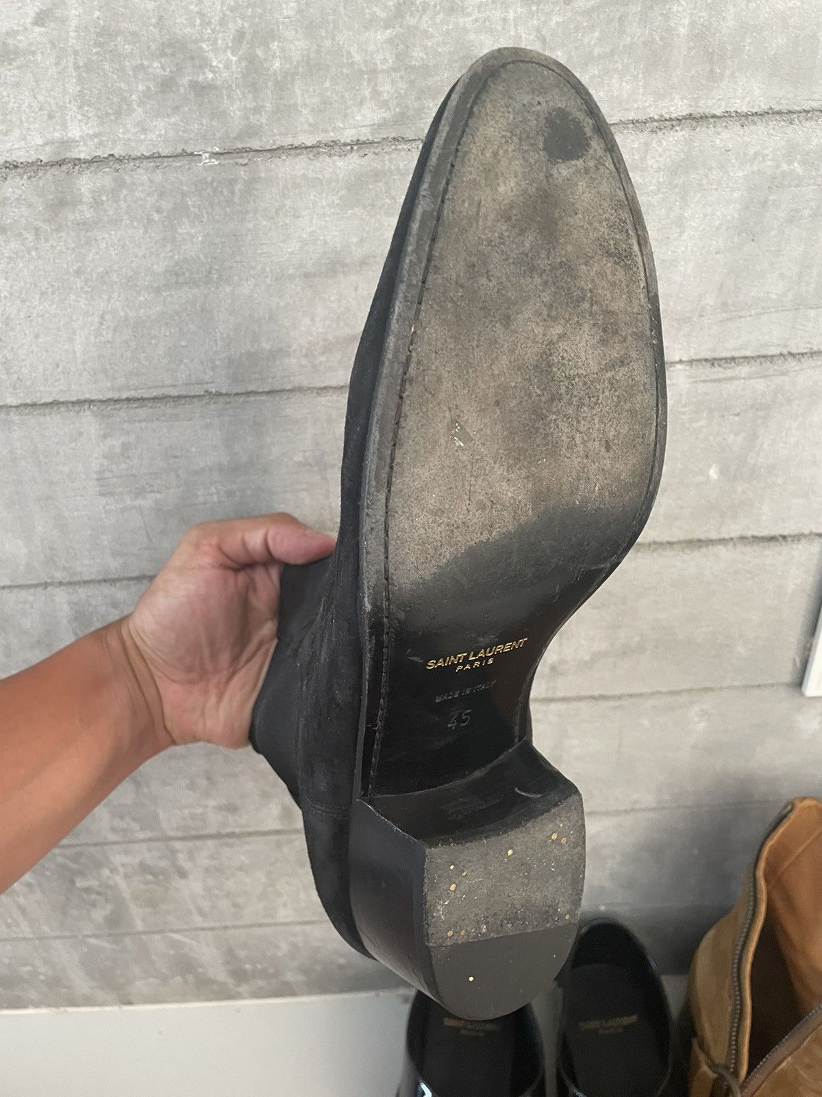 Saint Laurent Paris Saint Laurent Chelsea 50 — Black Suede Size US 12 / EU 45 - 5 Thumbnail
