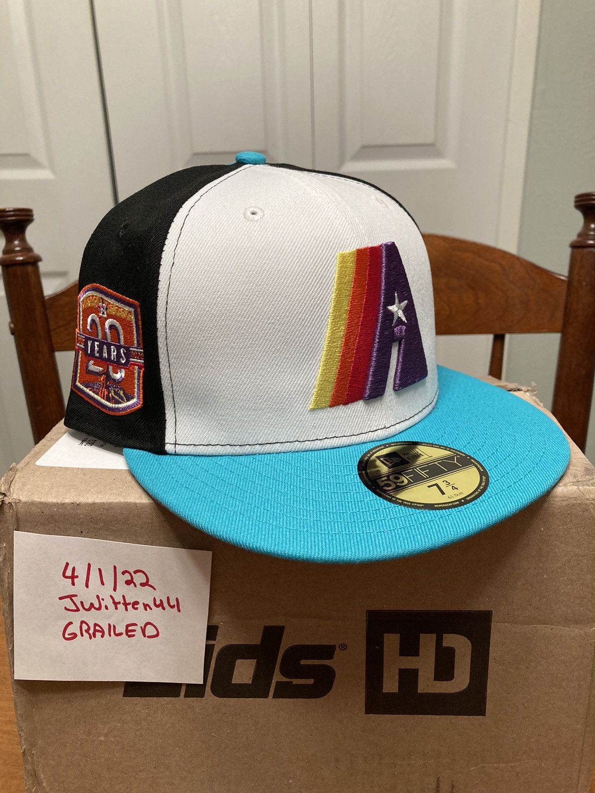 Exclusive Houston Astros 7 1/2 Sugar Skull Pinwheel Lids Hat Drop Prototype