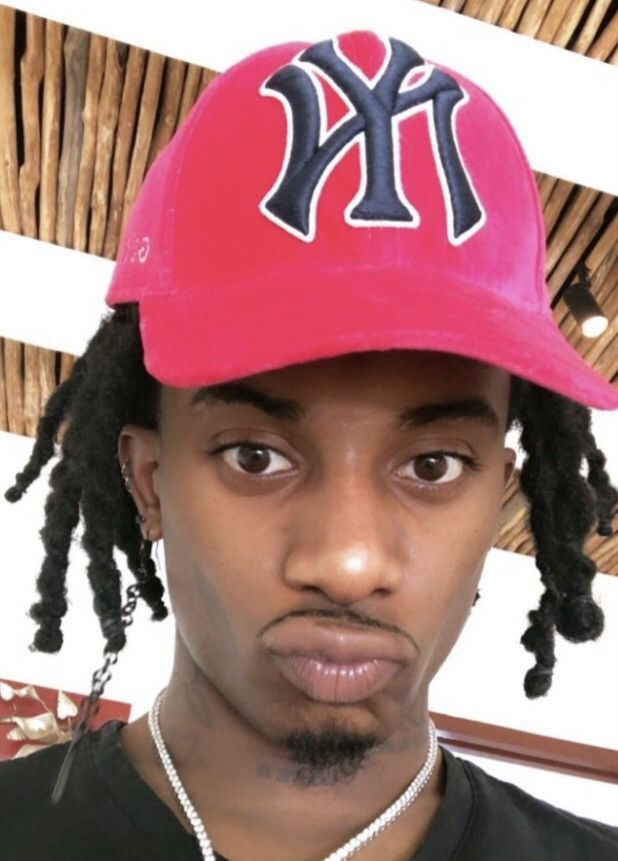 Pink Velvet Yankees Strapback Cap Playboi Carti