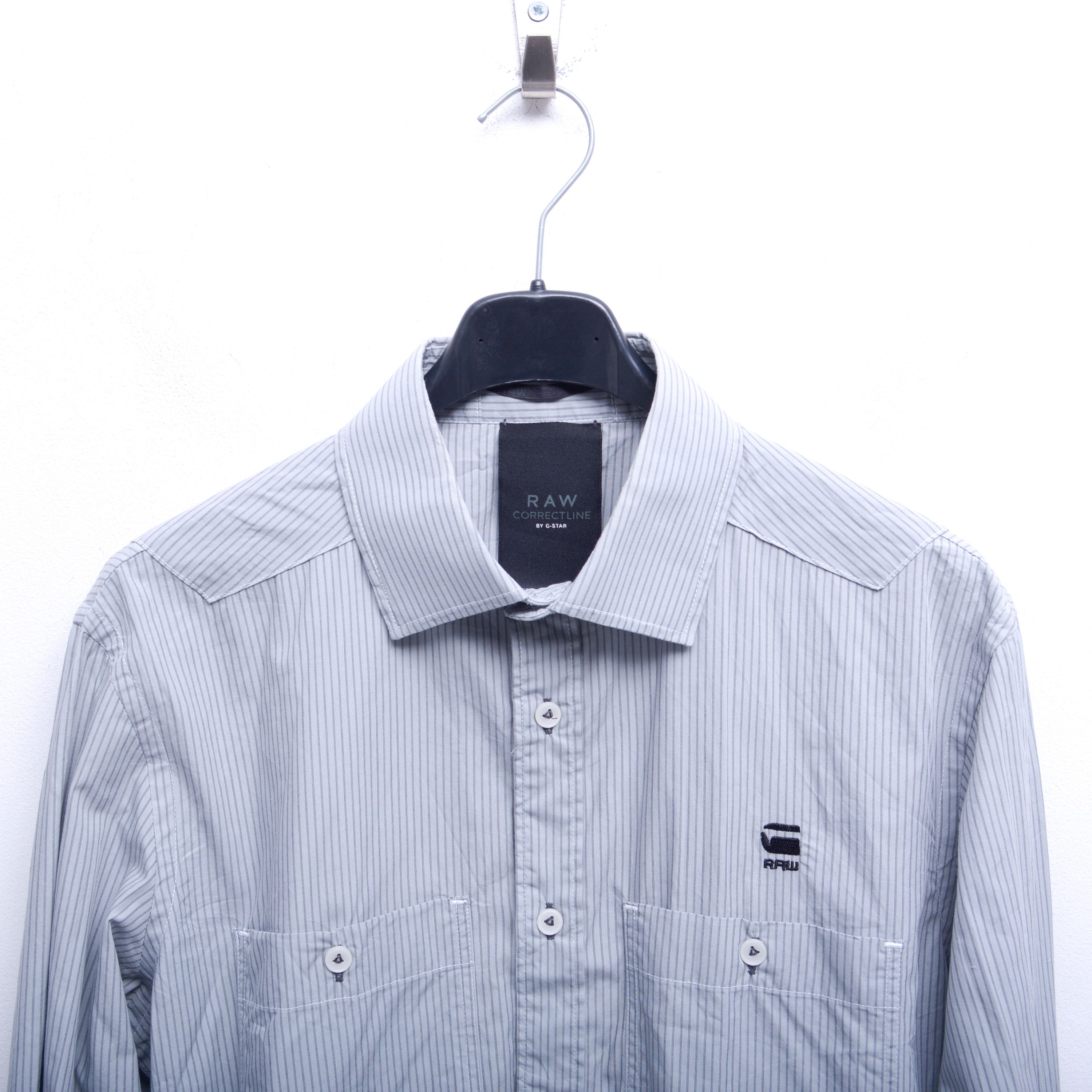 G-Star Casual Pinstriped Shirt Button Up Long Sleeve Cotton Top Size US M / EU 48-50 / 2 - 2 Thumbnail