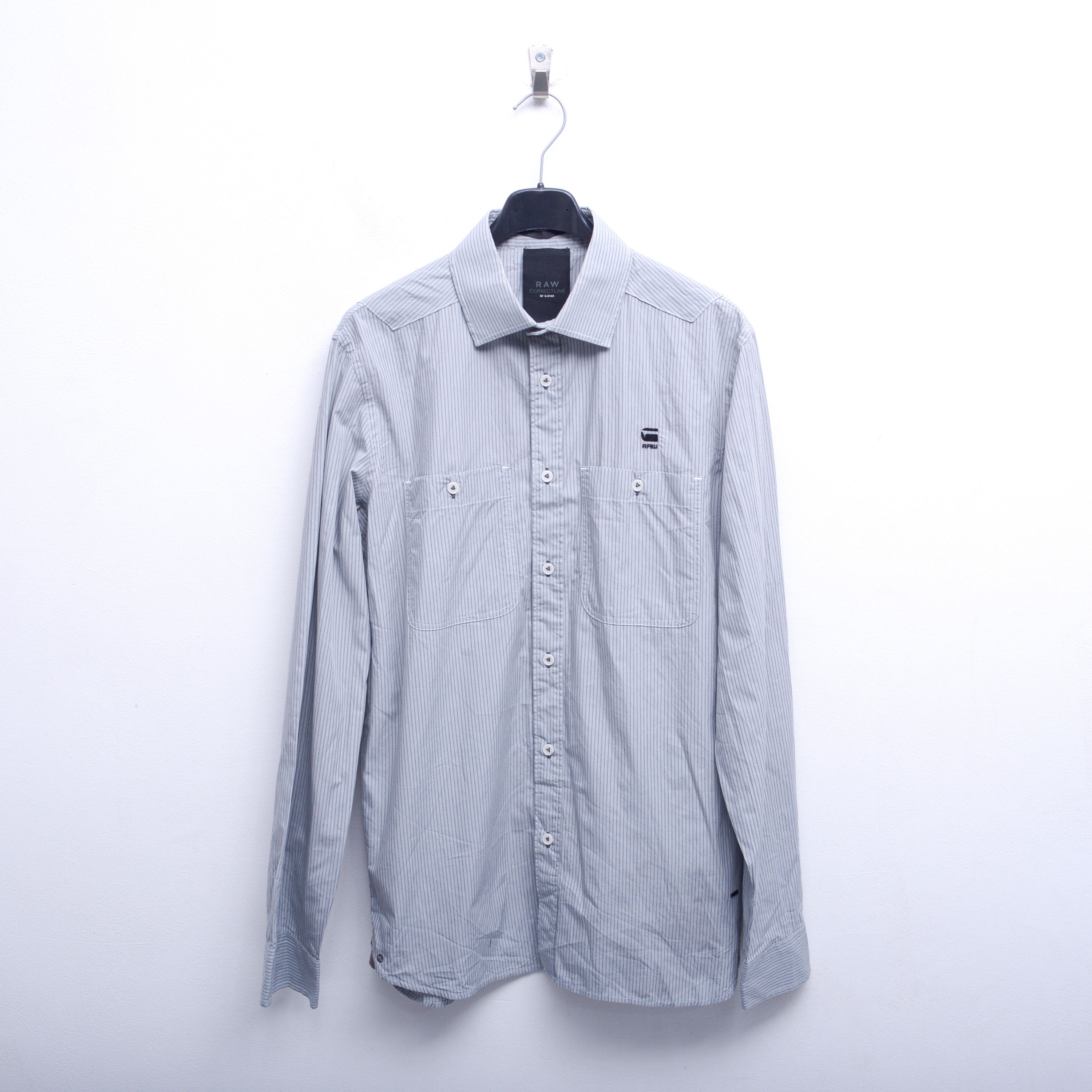 G-Star Casual Pinstriped Shirt Button Up Long Sleeve Cotton Top Size US M / EU 48-50 / 2 - 1 Thumbnail