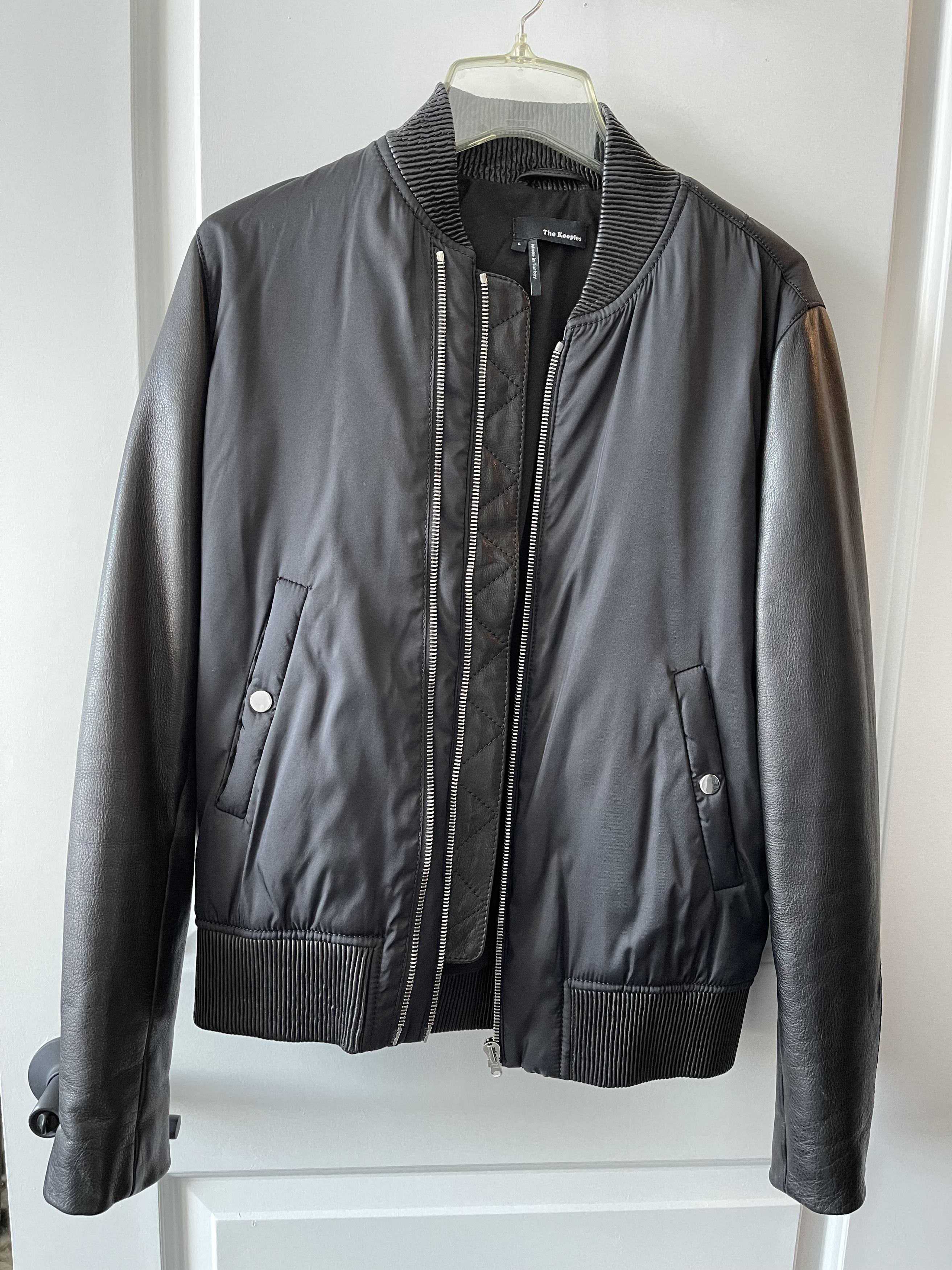 The Kooples The kooples bomber jacket with leather sleeves | Grailed