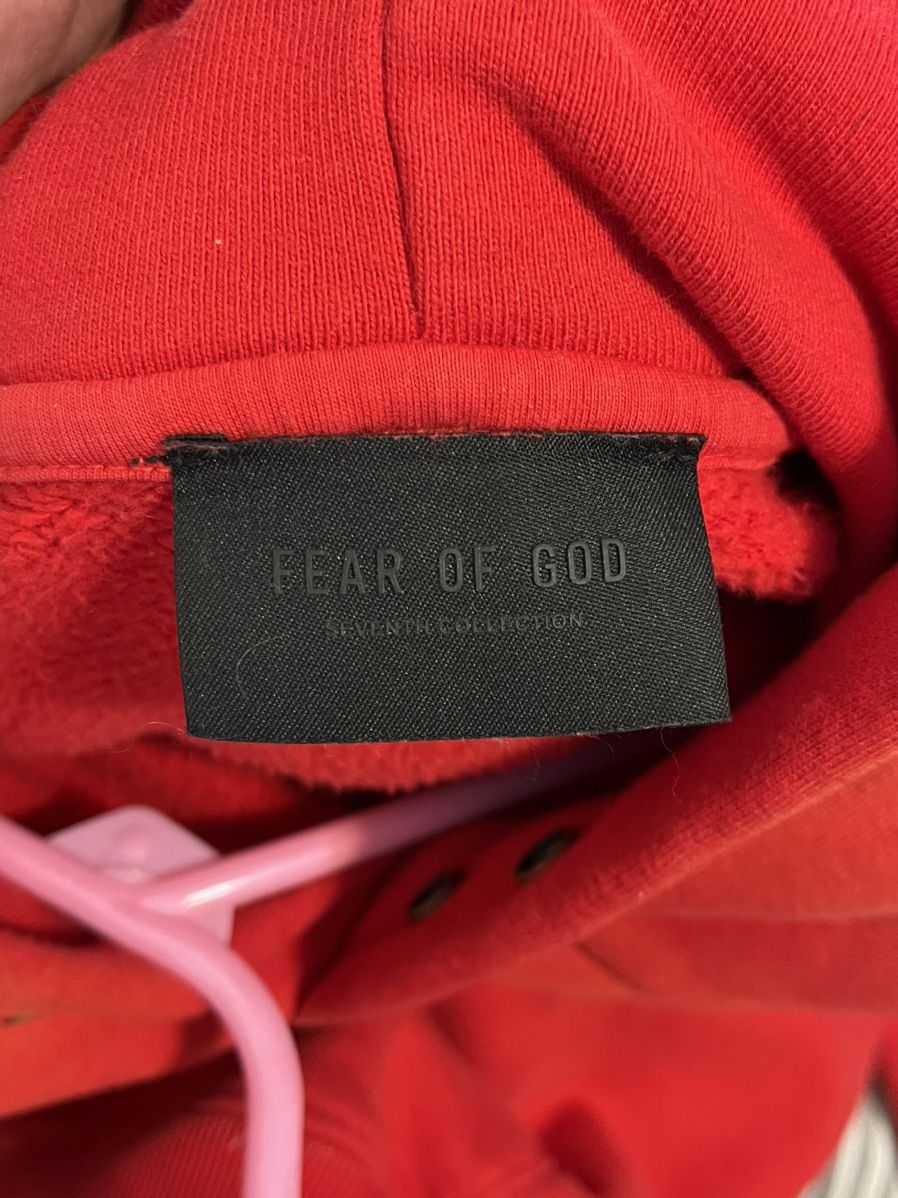 Fear of God FEAR OF GOD Seventh Collection Red 7 Hoodie Fear of God FEAR OF GOD Seventh Collection Red 7 Hoodie