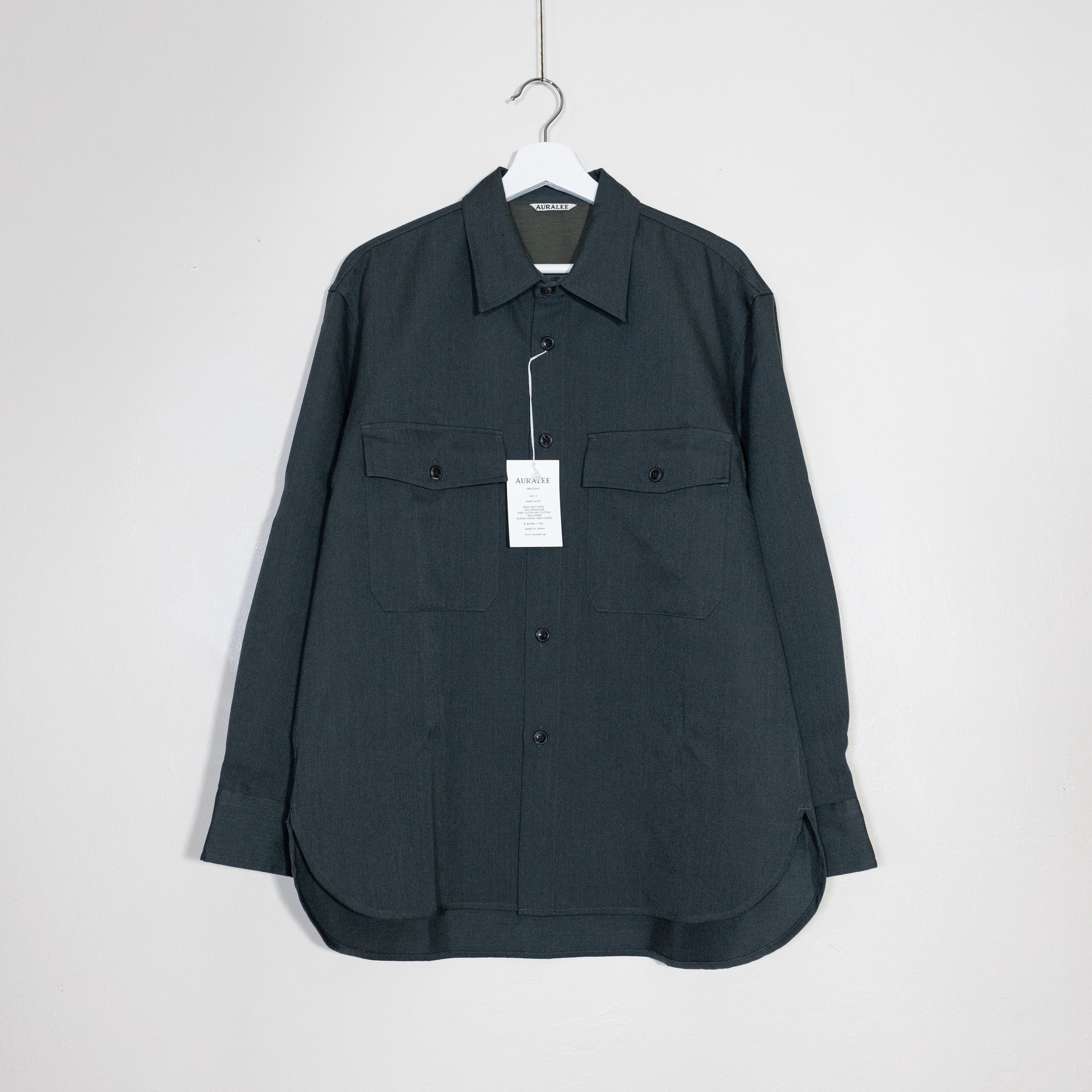 Auralee Wool Kid-Mohair Gabardine Shirt Size 3 | Grailed