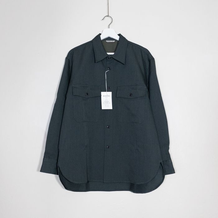 高価値 AURALEE WOOL KID MOHAIR GABARDINE SHIRTS | barstoolvillage.com