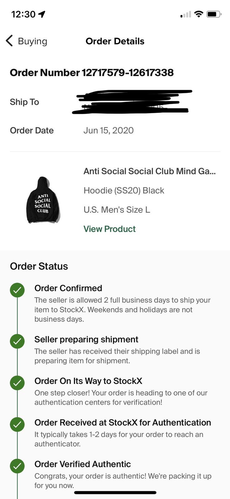 Anti Social Social Club ASSC Mind Games Black Hoodie (SS20) Size L Size US L / EU 52-54 / 3 - 2 Thumbnail