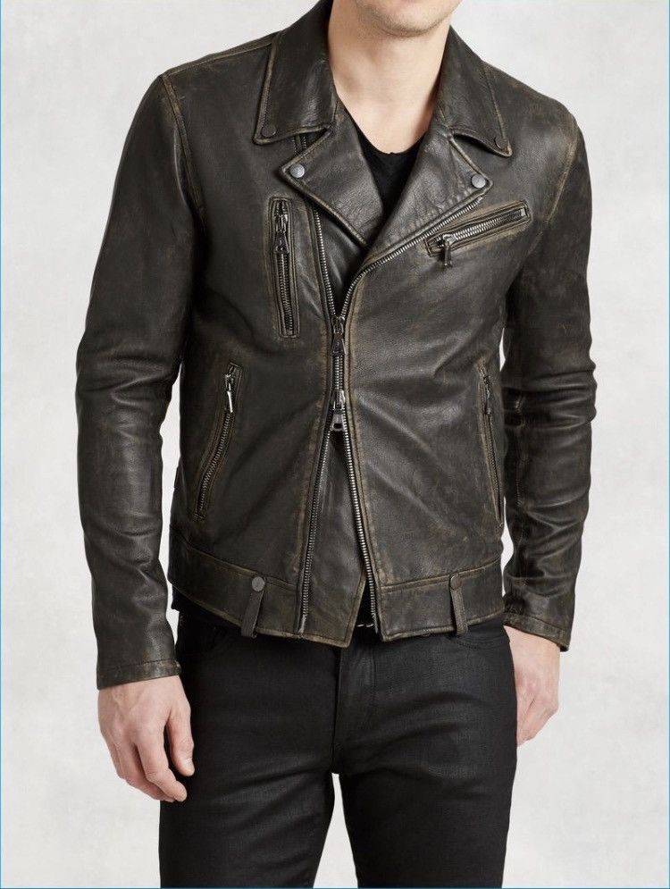 John Varvatos Asymmetric biker jacket. 48 Size US M / EU 48-50 / 2 - 1 Thumbnail
