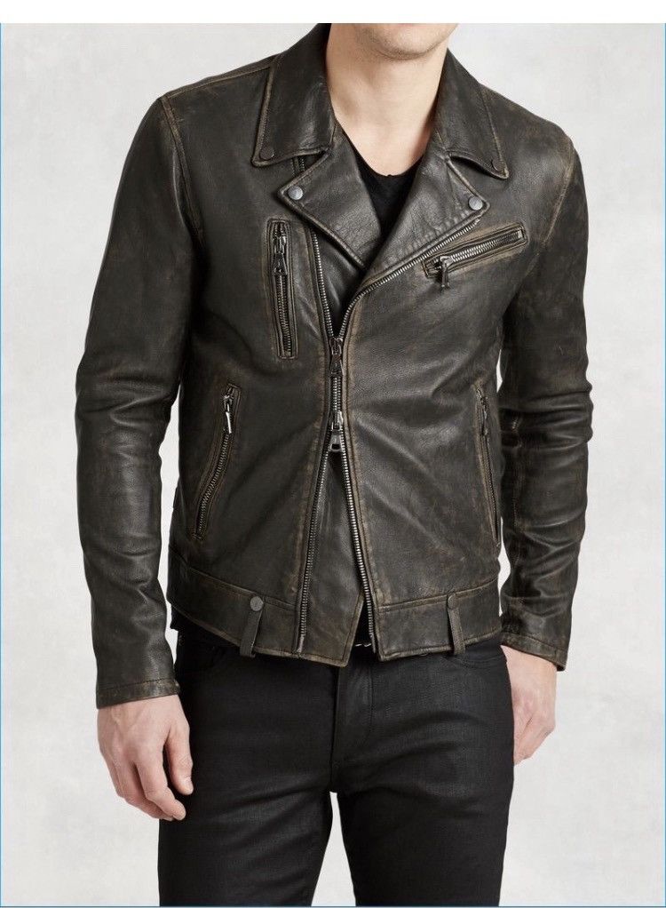 John Varvatos Asymmetric biker jacket. 48 Size US M / EU 48-50 / 2 - 3 Thumbnail