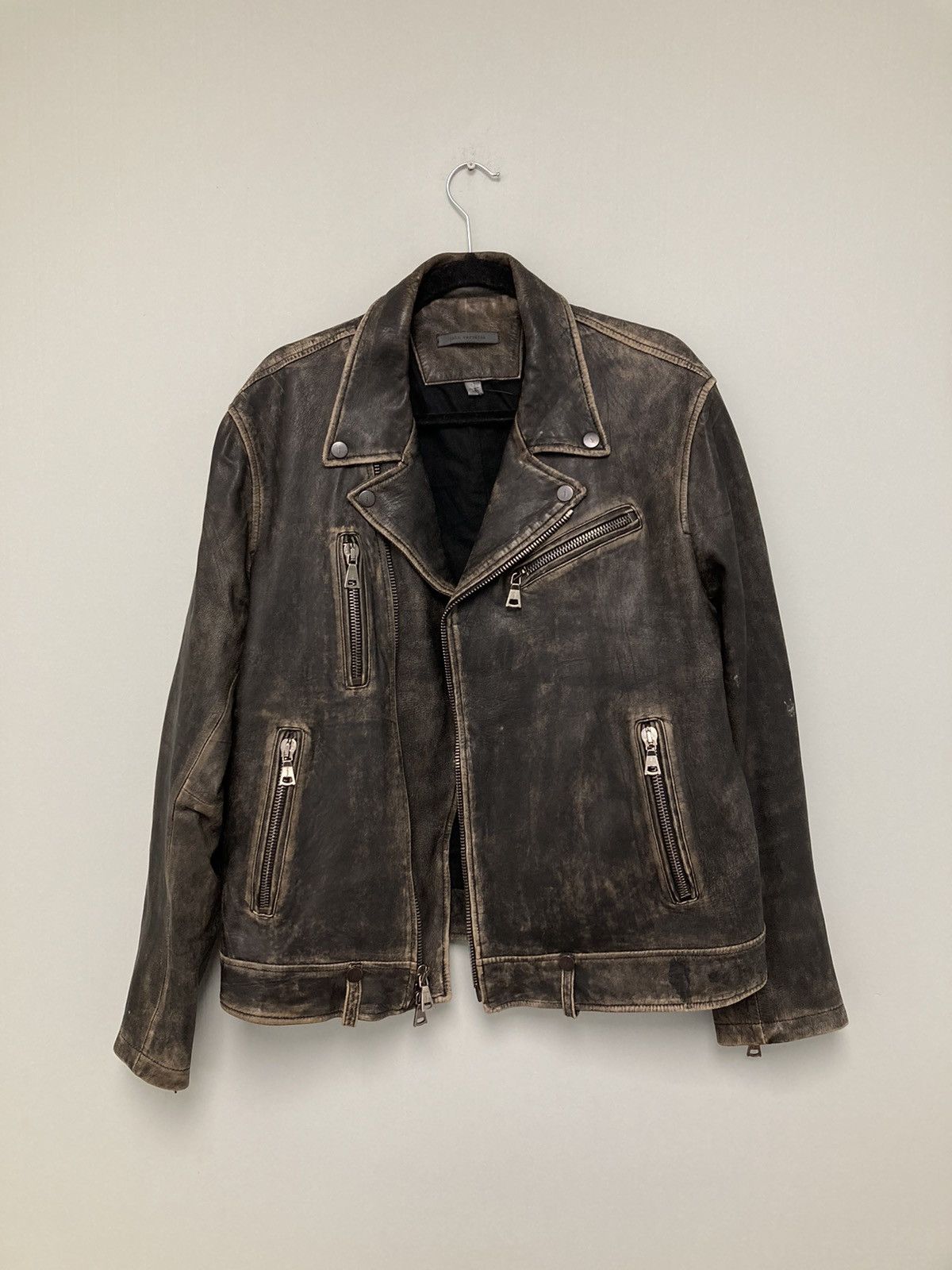 John Varvatos Asymmetric biker jacket. 48 Size US M / EU 48-50 / 2 - 6 Thumbnail