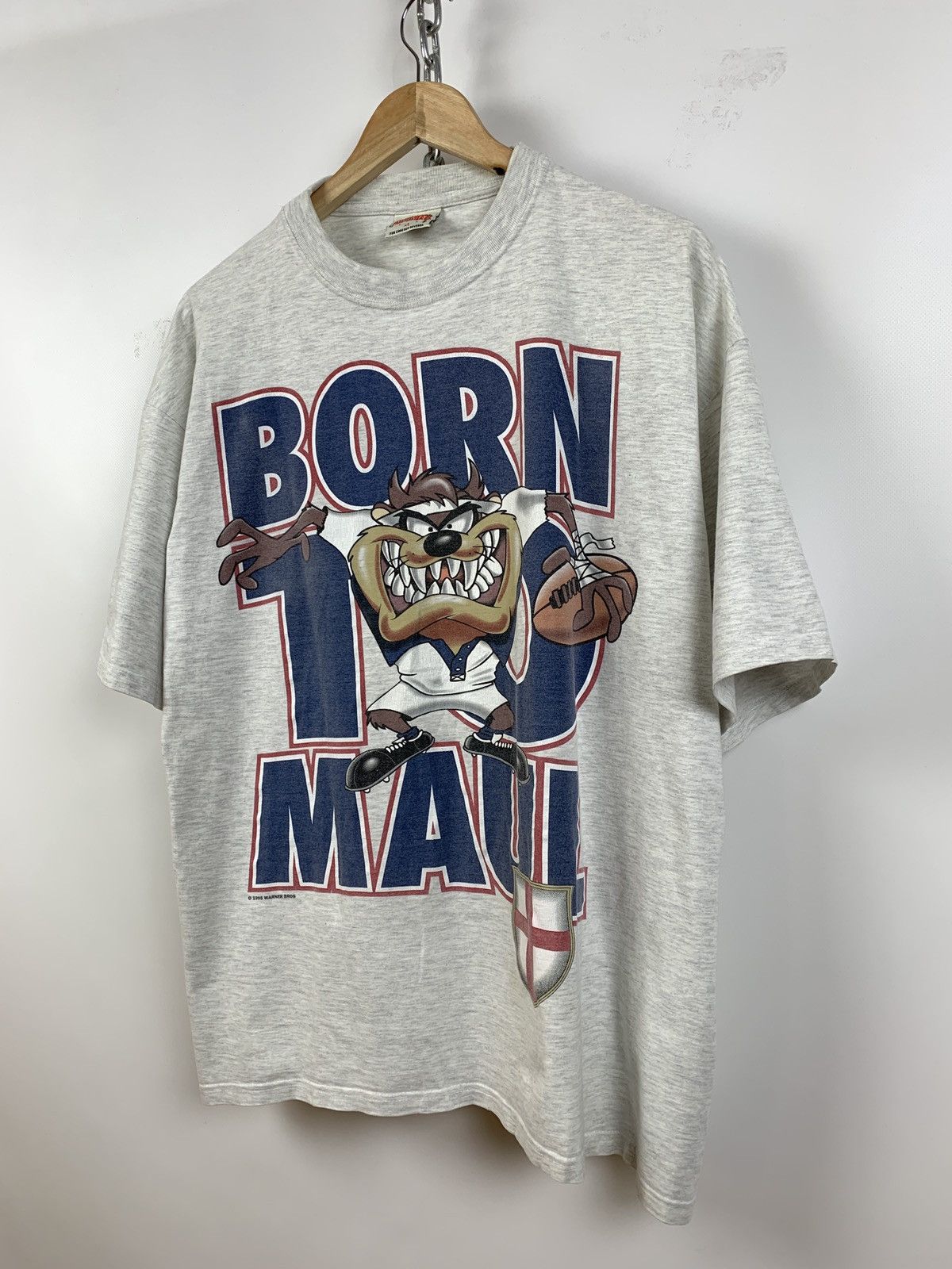 Nutmeg 1995 Vintage Taz Born To Maul Nutmeg T-Shirt Size US XL / EU 56 / 4 - 2 Thumbnail