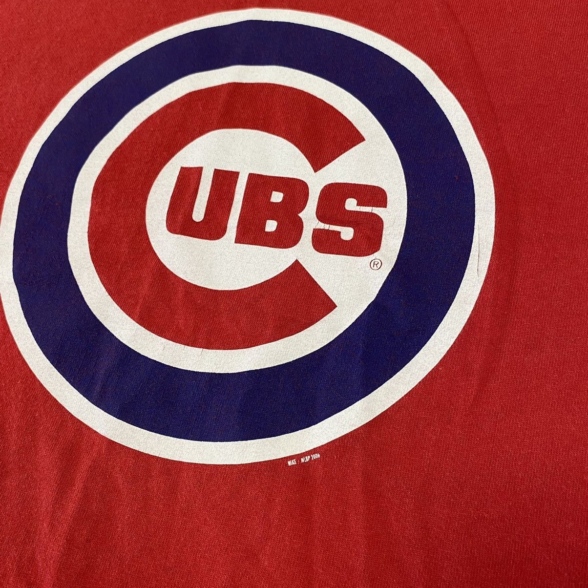 Nike 2004 Chicago Cubs Nike T-Shirt Blue Red Ribbed Cuffs Size M Size US M / EU 48-50 / 2 - 2 Thumbnail