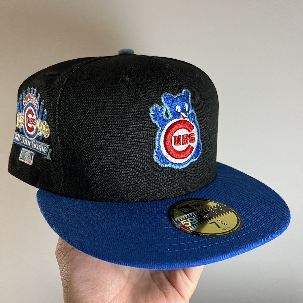 New Era 59Fifty Chicago Cubs Fitted outlet Hat Size 7 5/8 Mint UV 1990 ASG Patch