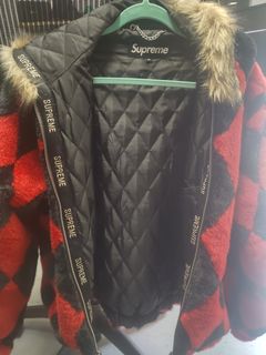 Supreme Diamond Faux Fur Jacket | Grailed