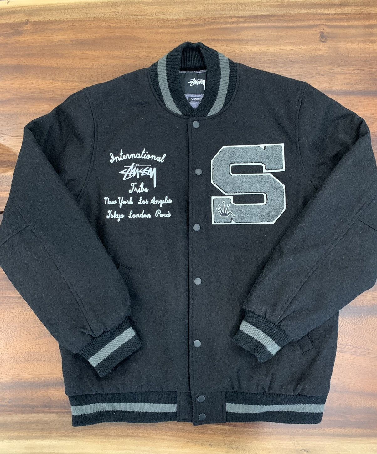 Stussy Big S Letterman Jacket