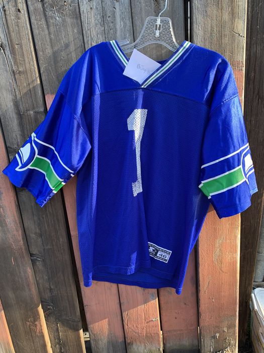 Vintage Logo Athletic Seattle Seahawks Warren Moon Jersey XL