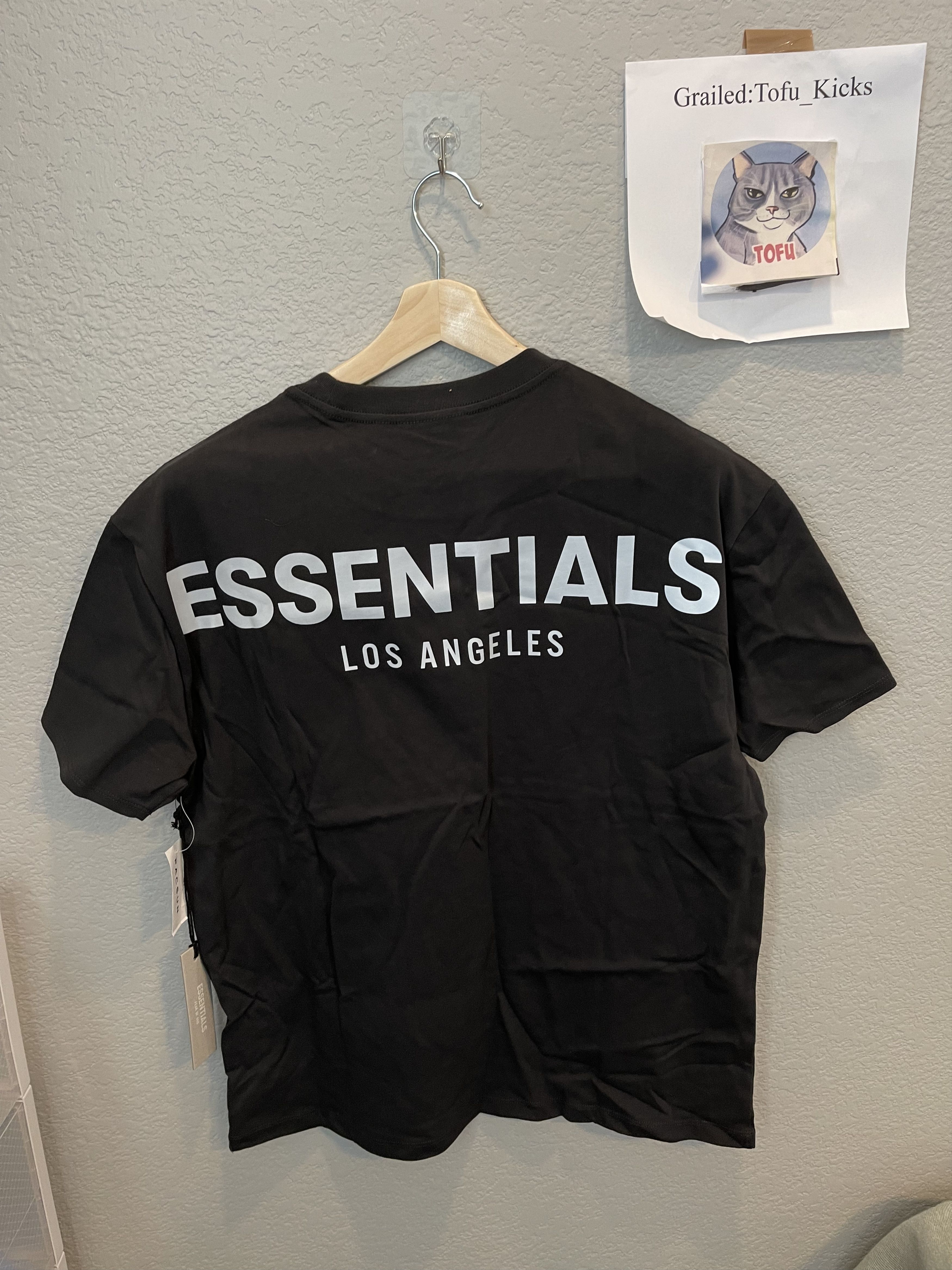 fear of god essentials los angeles 3m boxy t shirt