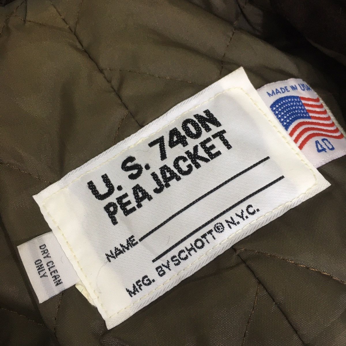 Schott Vintage Schott Wool US 74ON Peacoat Long Coat Jacket Size US L / EU 52-54 / 3 - 9 Thumbnail