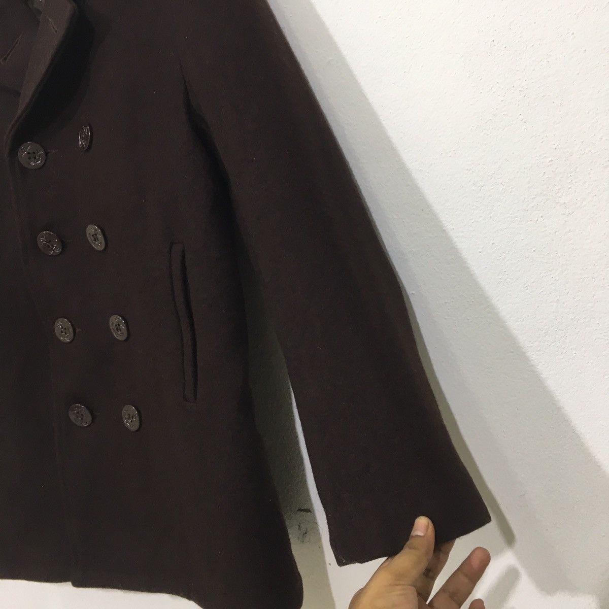 Schott Vintage Schott Wool US 74ON Peacoat Long Coat Jacket Size US L / EU 52-54 / 3 - 3 Thumbnail
