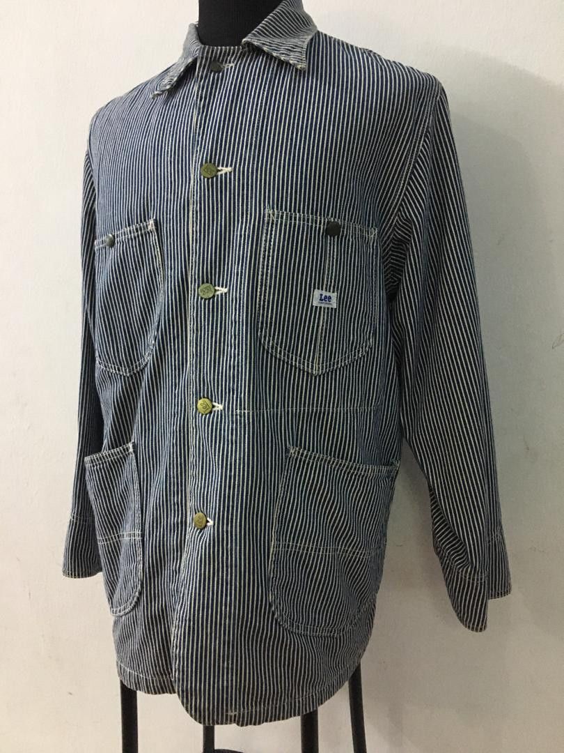 Vintage Vintage Lee Chore Jacket Hickory Workwear Grailed