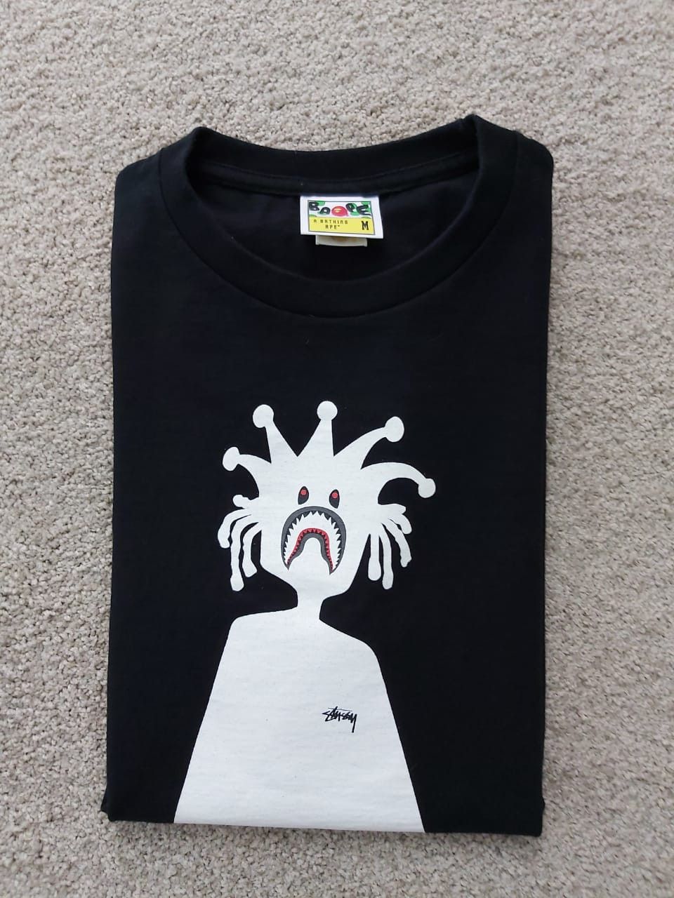 Bape Bape x Stussy Rasta Man Tee 2013 | Grailed
