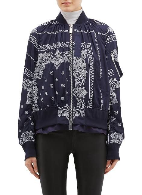 Sacai Sacai Luck Paisley Print Bomber Jacket | Grailed
