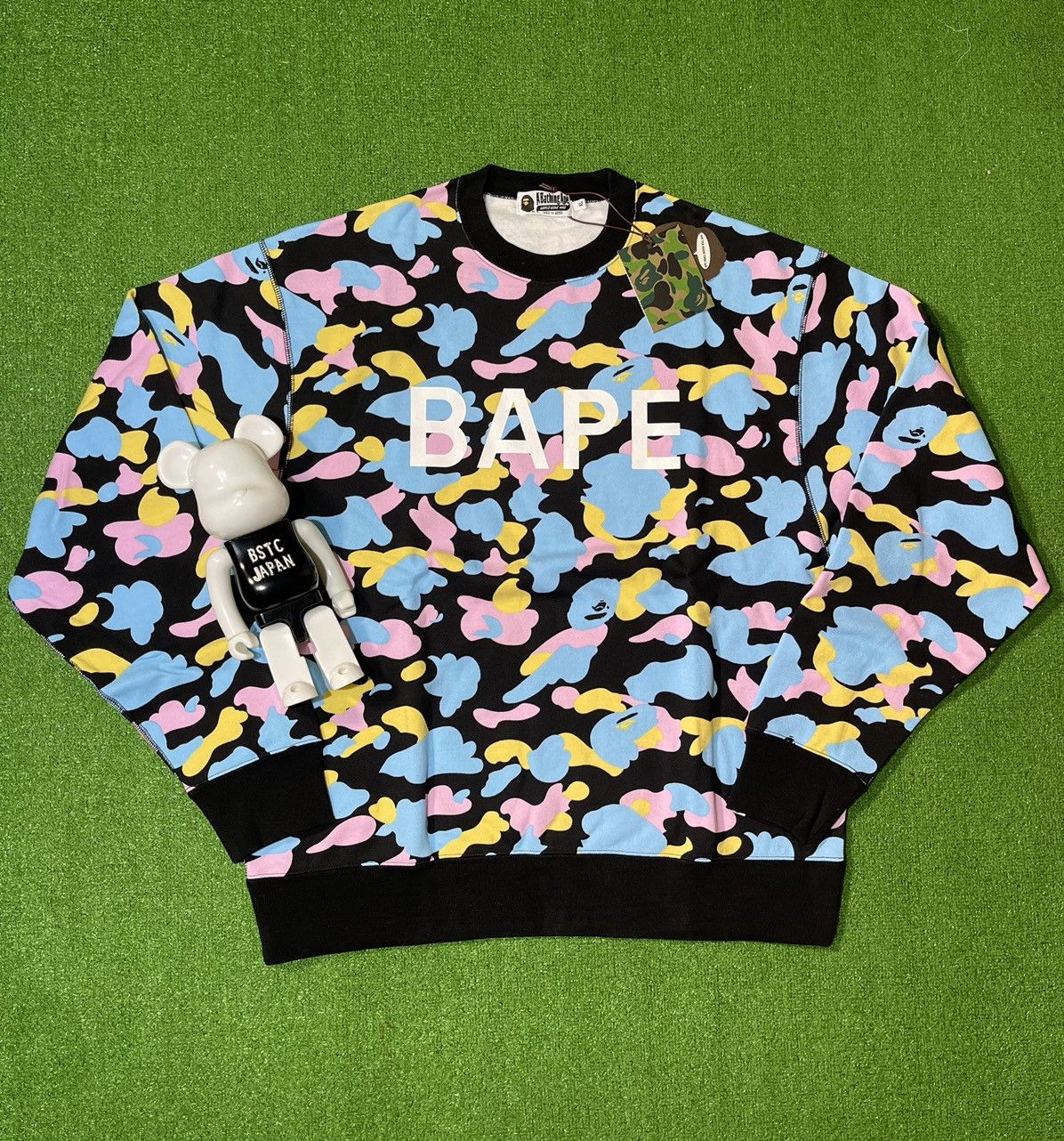 Bape BAPE NEW MULTI CAMO BAPE RELAXED CREWNECK | Grailed