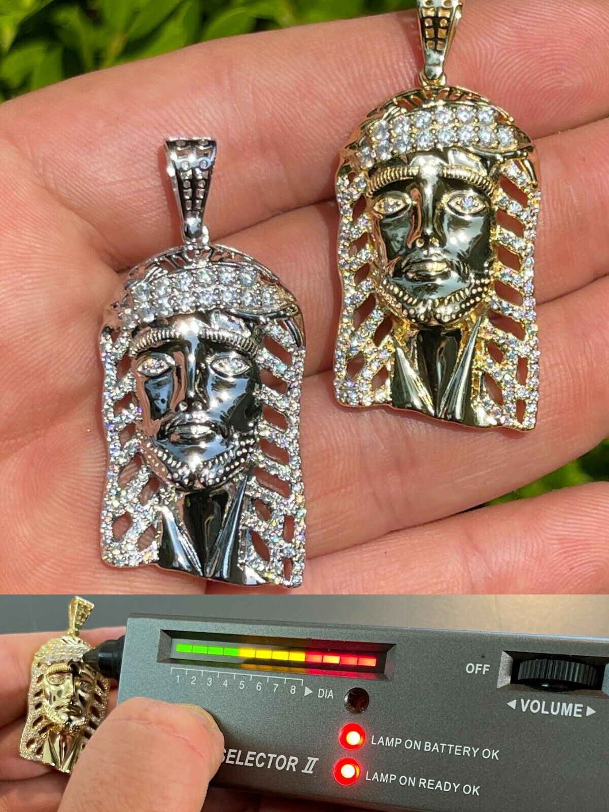 Real 925 Silver Moissanite Jesus Piece Pendant – Iced Out & Diamond Tested – 1.1ct
