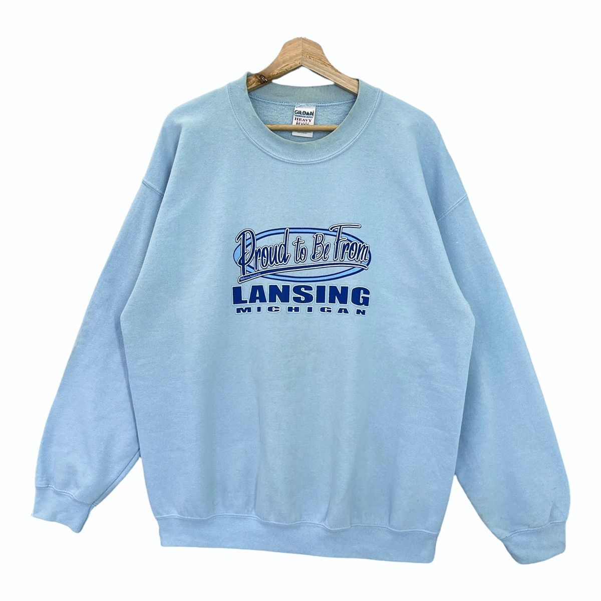 Japanese Brand Vintage Lansing Michigan Big Logo Crewneck Sweatshirt Size L Size US L / EU 52-54 / 3 - 3 Thumbnail