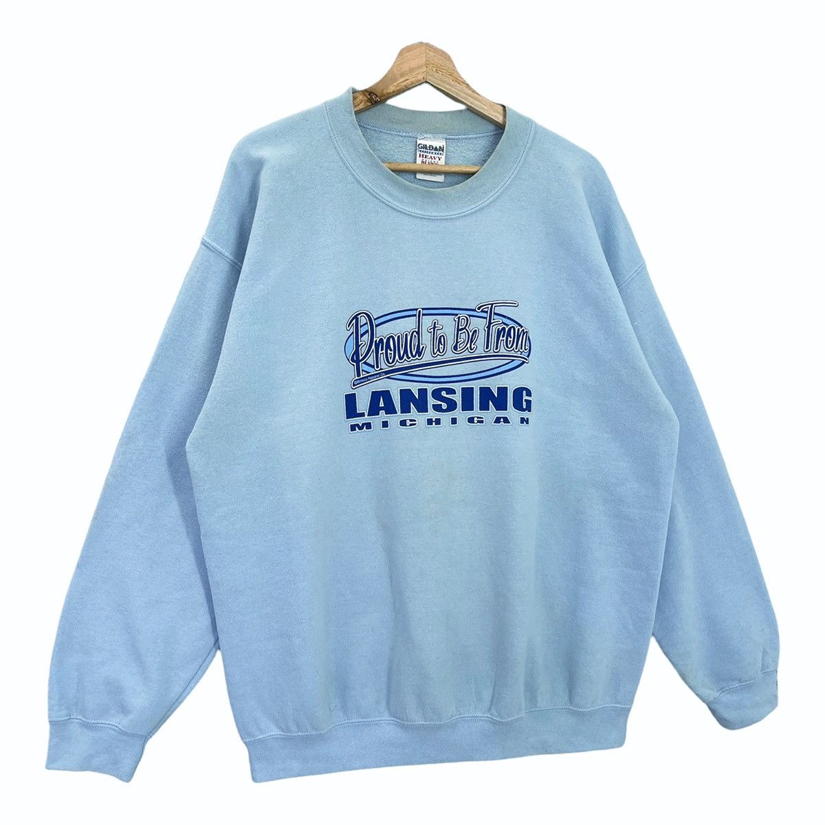 Japanese Brand Vintage Lansing Michigan Big Logo Crewneck Sweatshirt Size L Size US L / EU 52-54 / 3 - 2 Thumbnail