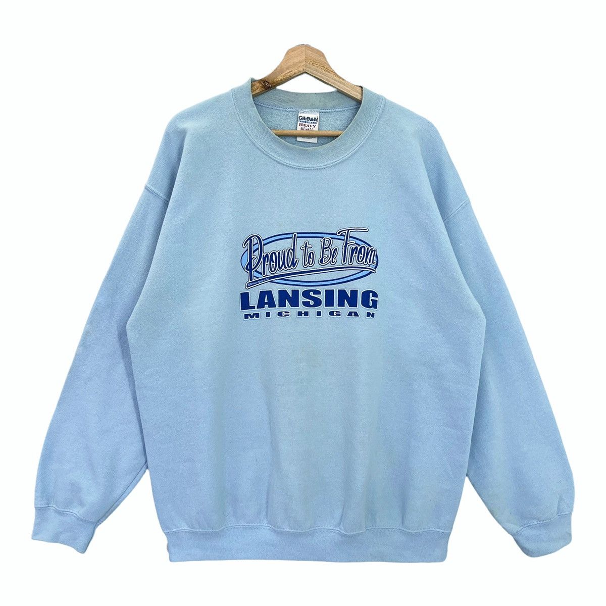 Japanese Brand Vintage Lansing Michigan Big Logo Crewneck Sweatshirt Size L Size US L / EU 52-54 / 3 - 1 Thumbnail