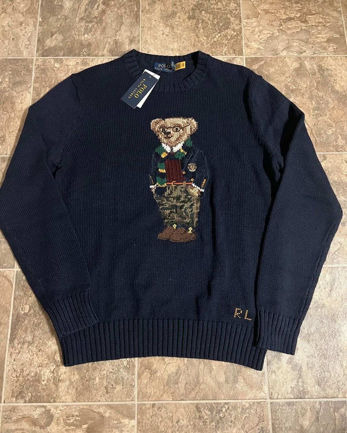 Polo Ralph Lauren Deadstock Polo Bear Scholar Bear Wool Sweater | Grailed