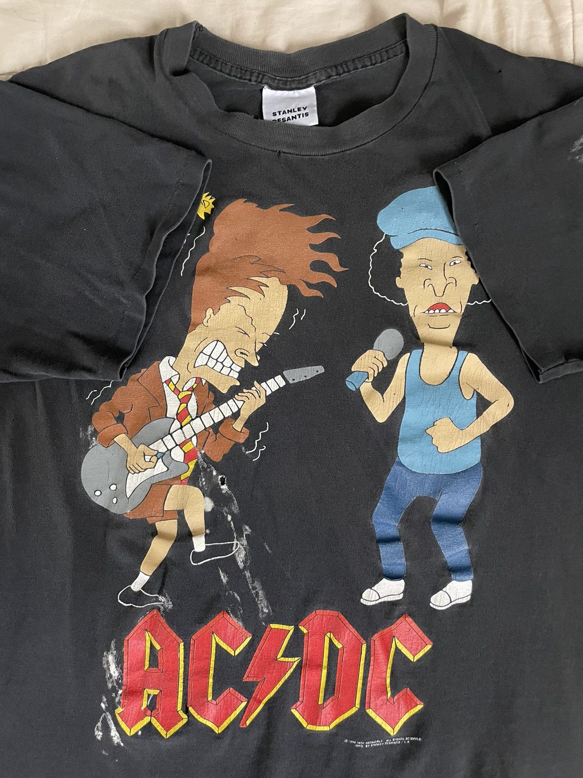 Vintage VTG MTV ACDC Beavis and Butt Head 1996 Tee | Grailed