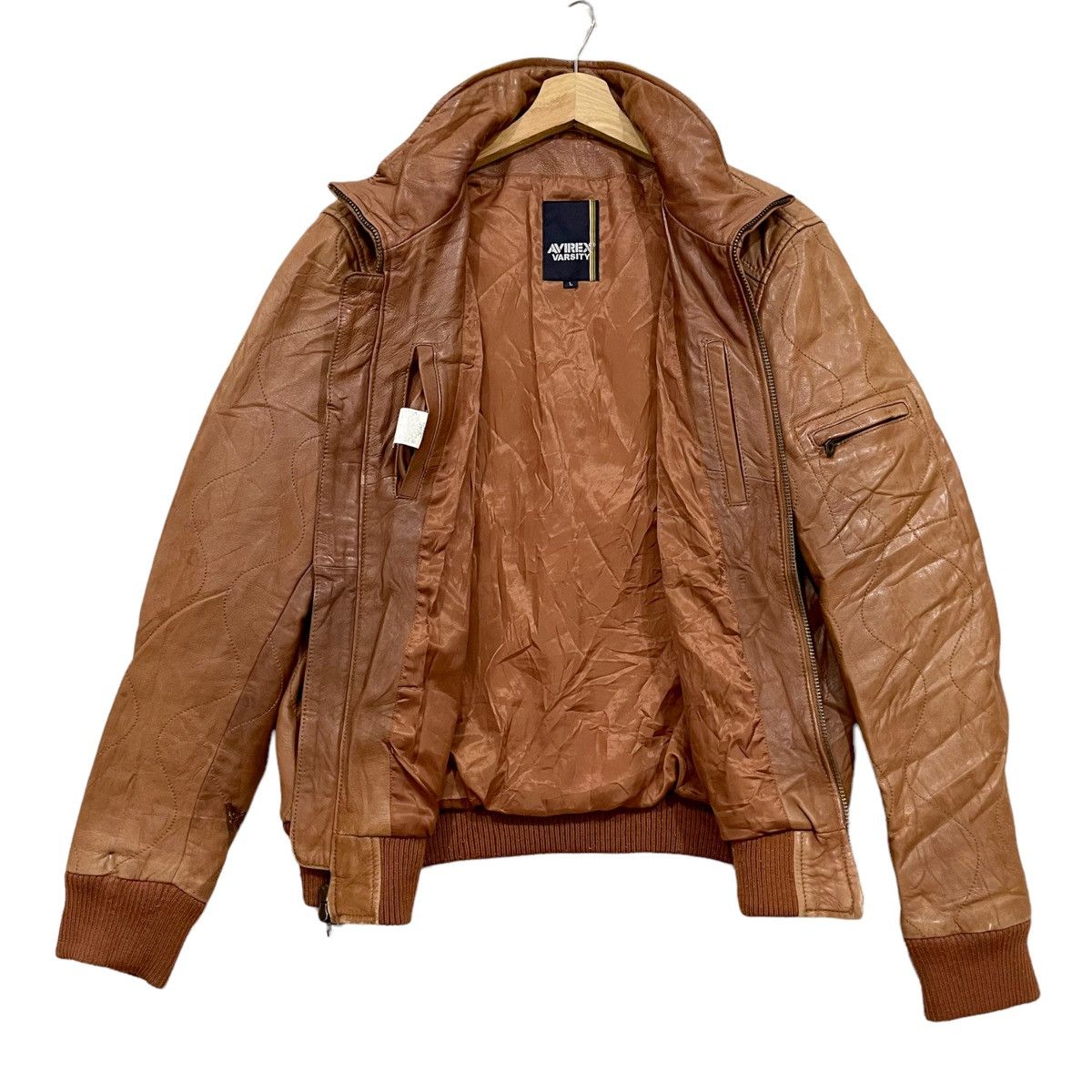 Avirex Vintage Avirex Varsity Leather Bomber Jacket Size US L / EU 52-54 / 3 - 2 Thumbnail