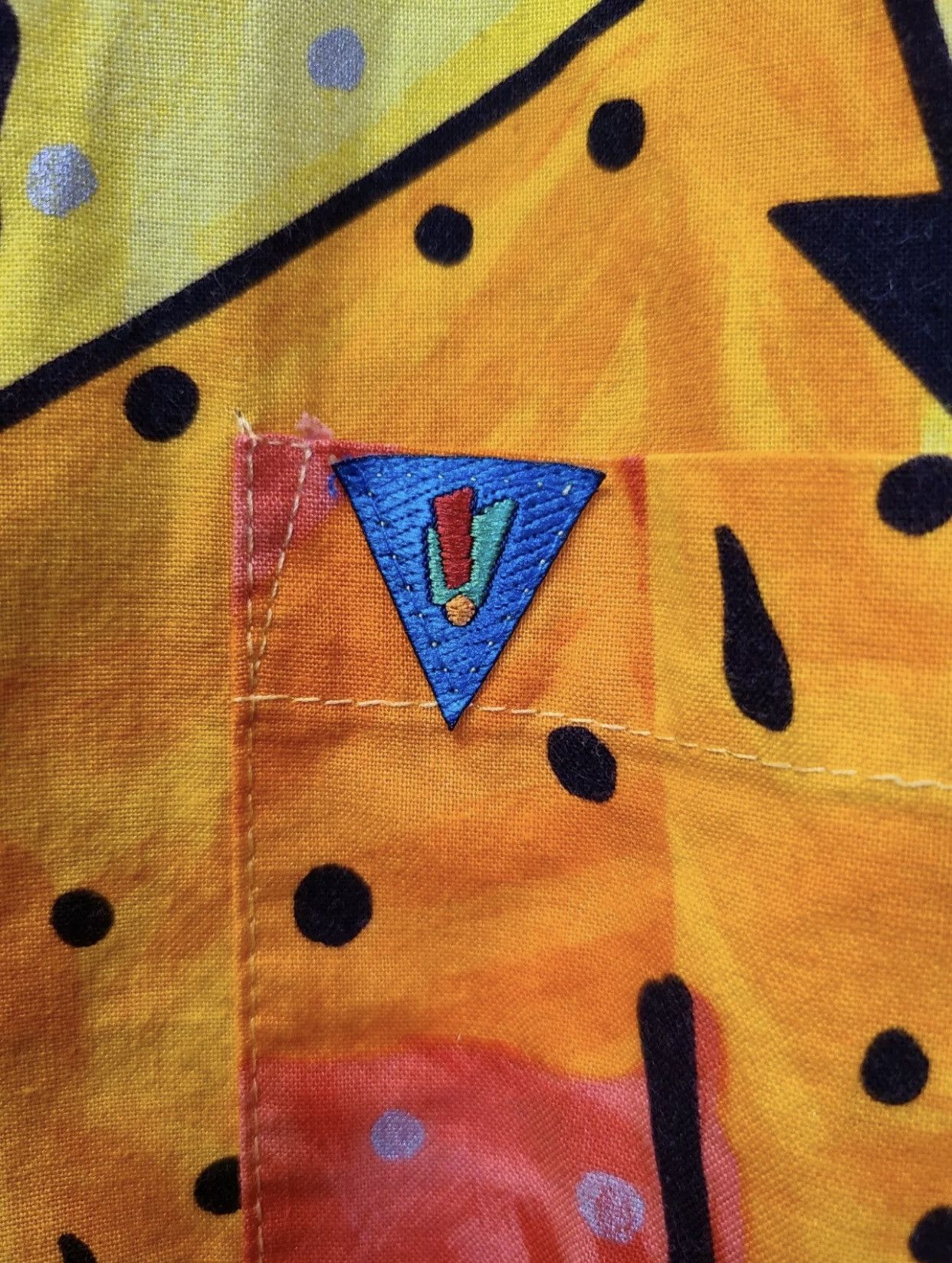 Vintage CATCHIT 80s 90 Surf Skate Beach Geometric Single Stitch AOP Size US M / EU 48-50 / 2 - 2 Thumbnail