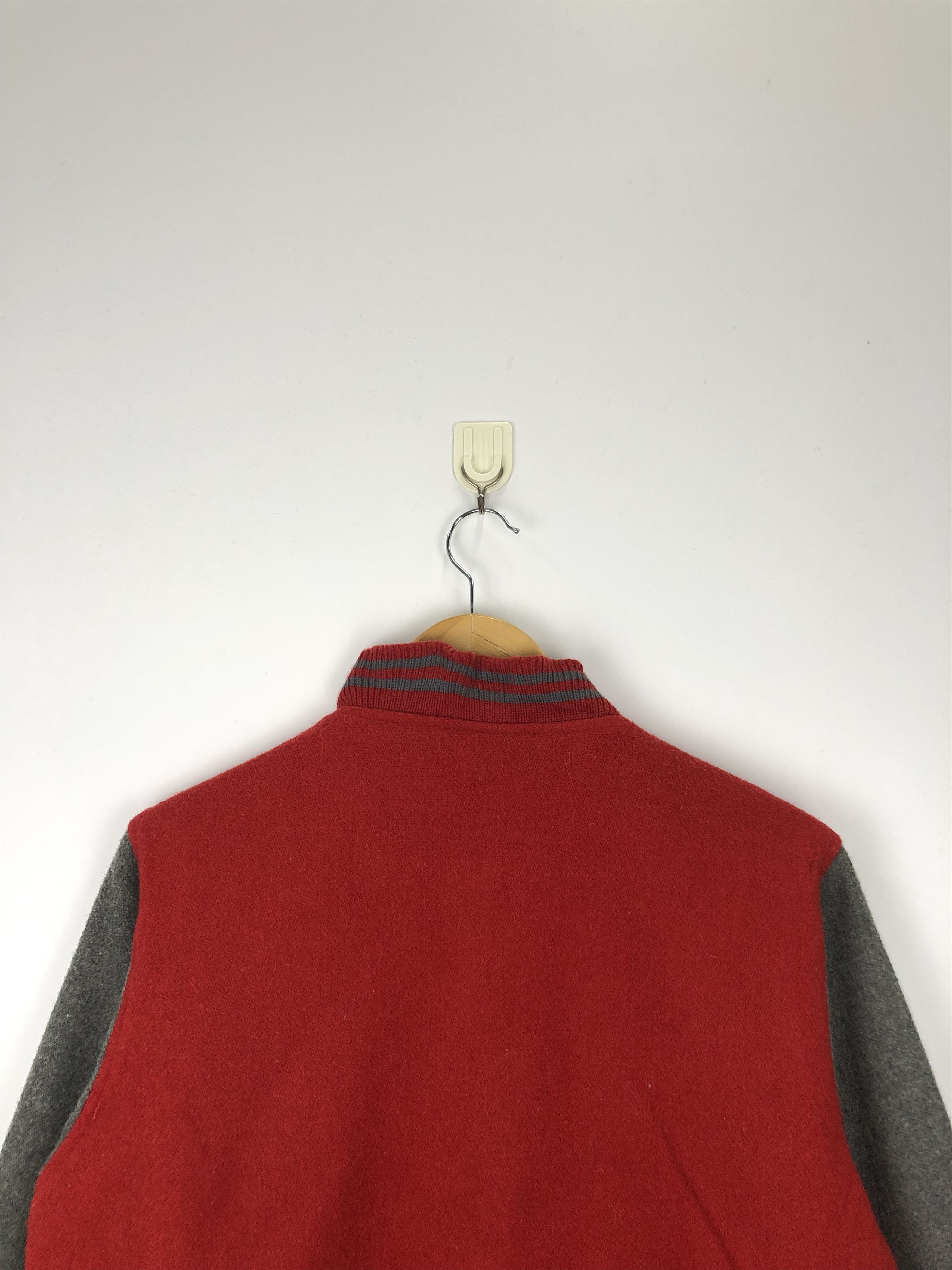 Japanese Brand Vintage 90s Japanese Brand Wool Varsity Jacket Red V0408 Size US M / EU 48-50 / 2 - 4 Thumbnail
