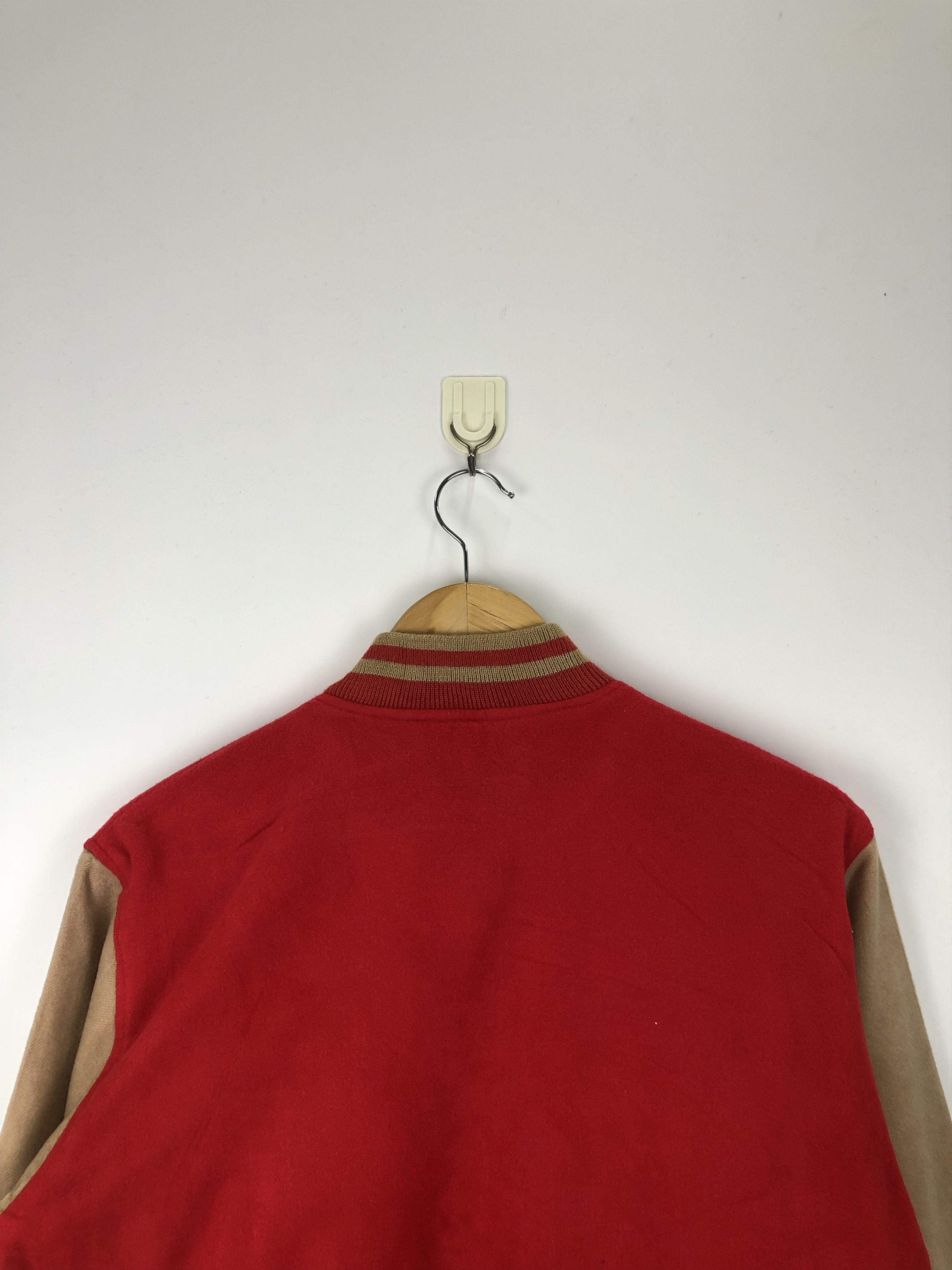 Japanese Brand Vintage Japanese Brand Wool Varsity Jacket Red V0417 Size US L / EU 52-54 / 3 - 4 Thumbnail