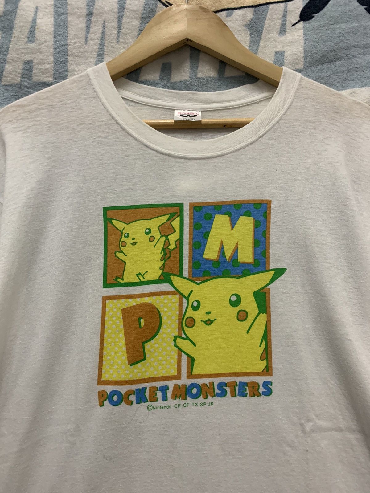 Anime Vintage 90s Pikachu Pocket Monster Size US L / EU 52-54 / 3 - 1 Thumbnail