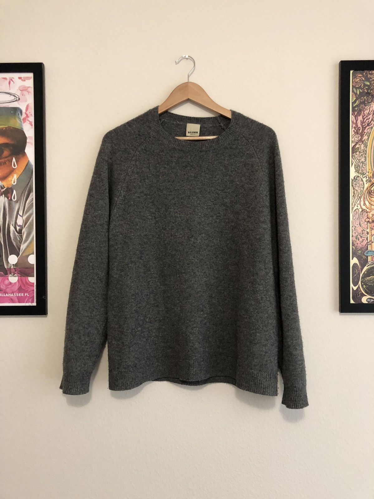 Baldwin cashmere grey sweater authentic Size M