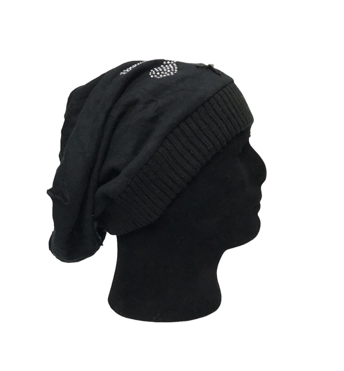 Japanese Brand ANGELICA ROSES SKULL DIAMOND EMBROIDERY BANIE Size ONE SIZE - 6 Thumbnail