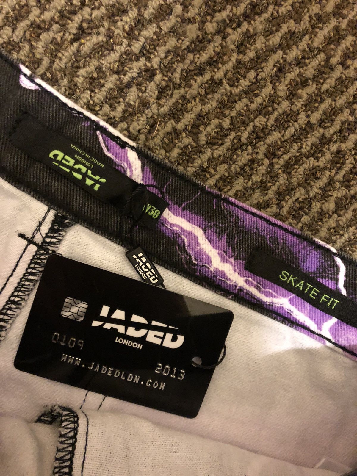 Jaded London Purple Lightning Jeans Size US 30 / EU 46 - 4 Thumbnail