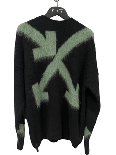 Off-White c/o Virgil Abloh Mohair Arrows Sweater in Blue for Men