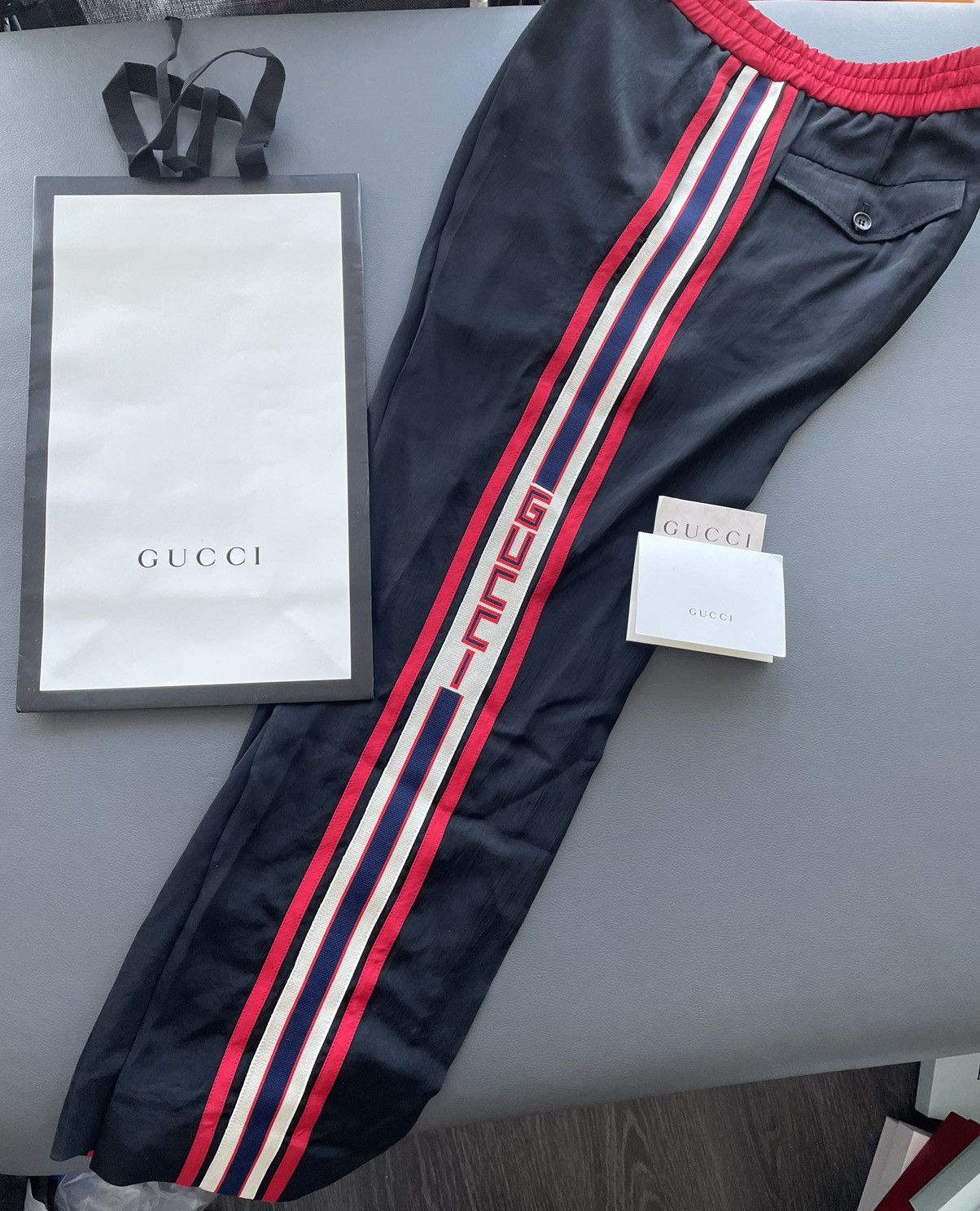 Gucci Rare Super Runway Brand New Limited Edition Gucci Track Pant Size US 32 / EU 48 - 2 Thumbnail