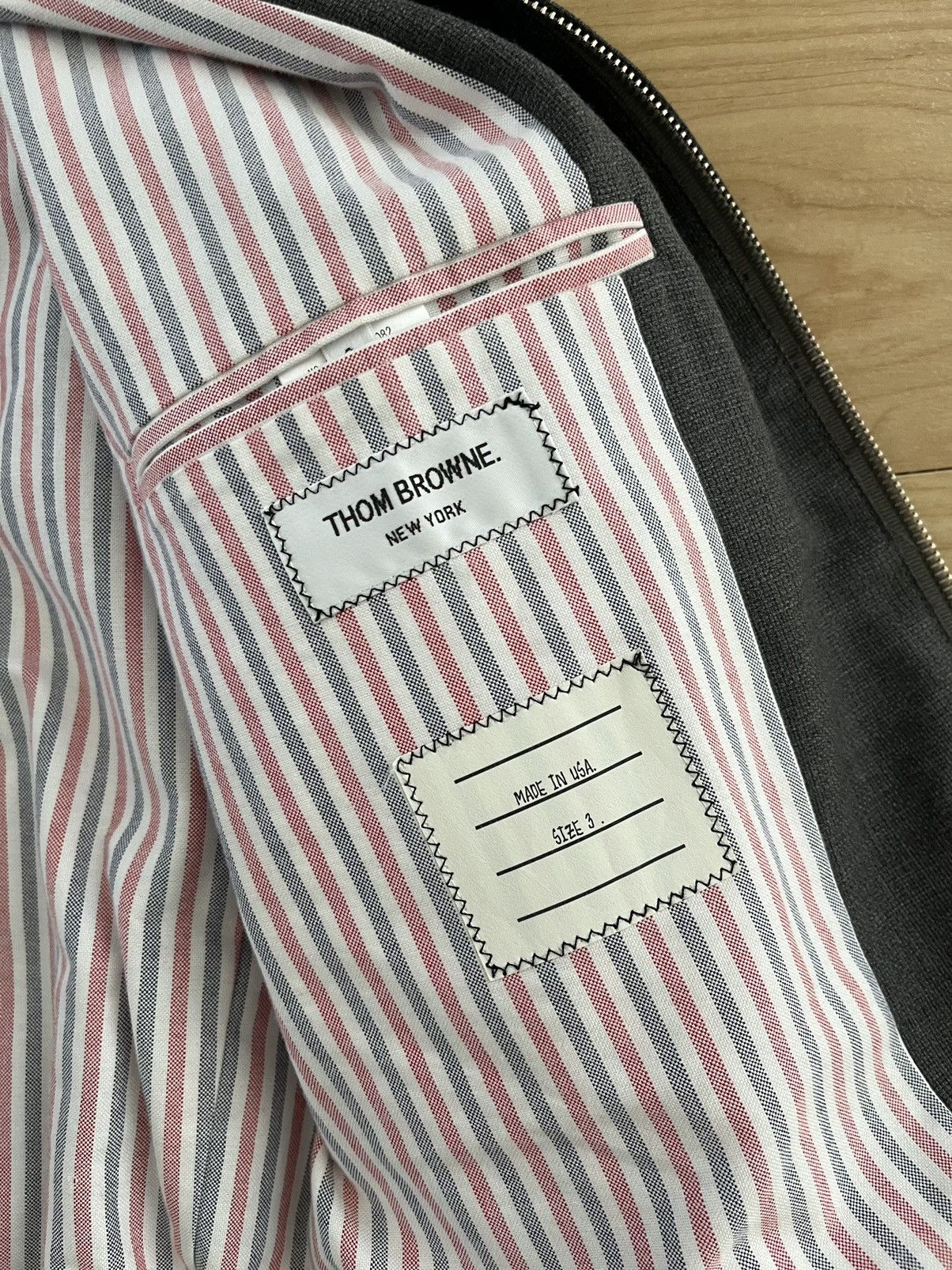 Thom Browne Thom Browne Bomber Jacket Sz 3 Made in USA Size US L / EU 52-54 / 3 - 6 Thumbnail