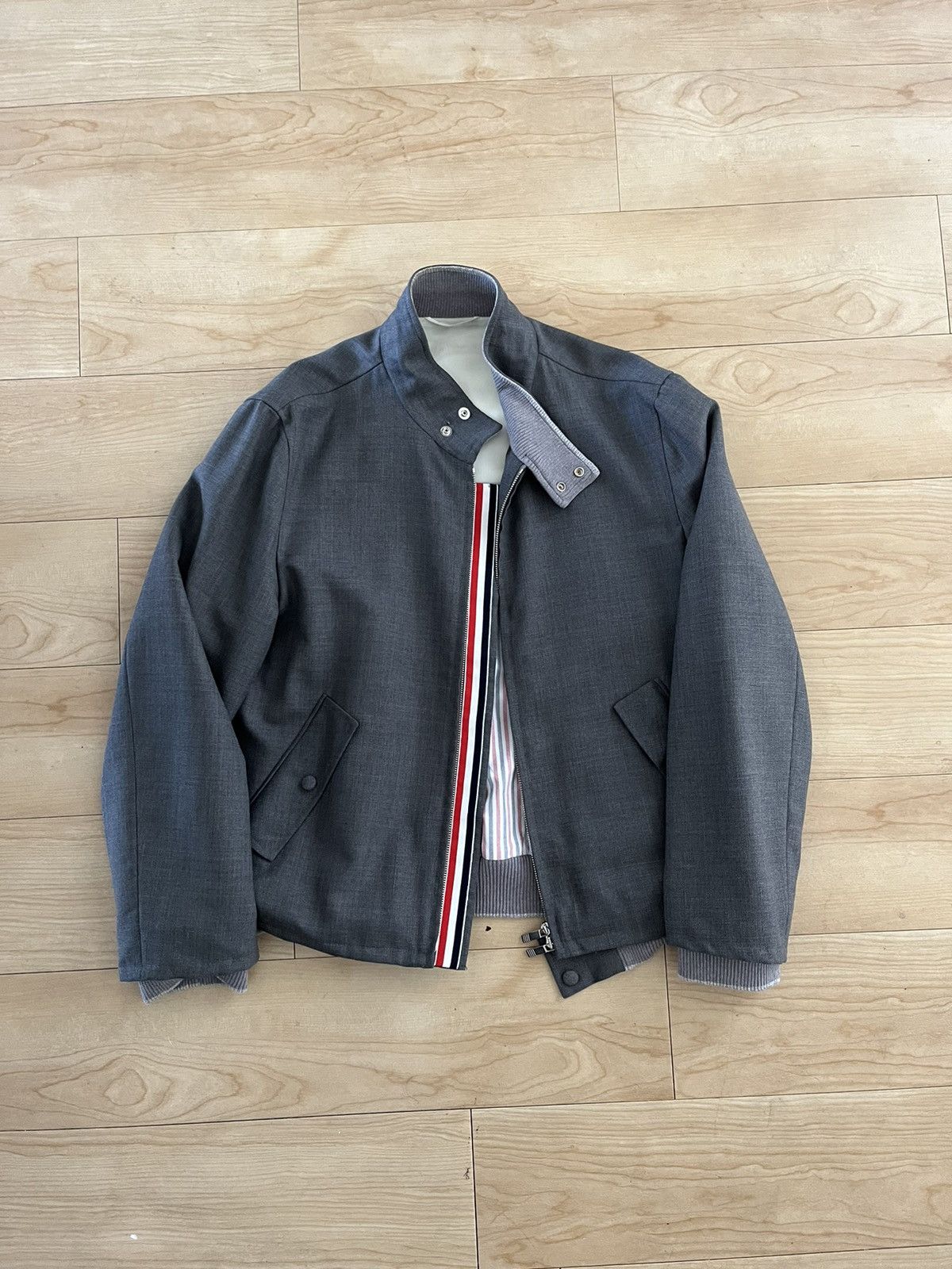 Thom Browne Thom Browne Bomber Jacket Sz 3 Made in USA Size US L / EU 52-54 / 3 - 1 Thumbnail