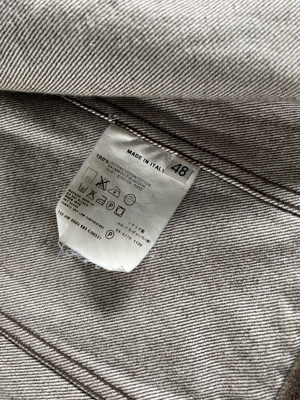 Helmut Lang Early 2000’s Brown Vintage Sanded Denim Jacket Size US L / EU 52-54 / 3 - 13 Thumbnail