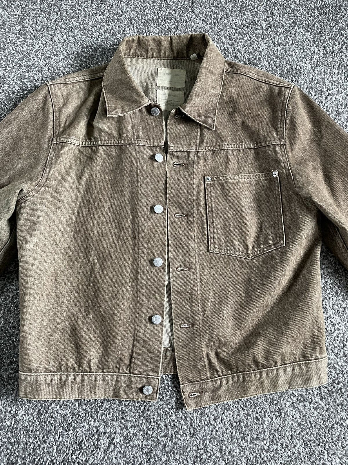 Helmut Lang Early 2000’s Brown Vintage Sanded Denim Jacket Size US L / EU 52-54 / 3 - 10 Thumbnail