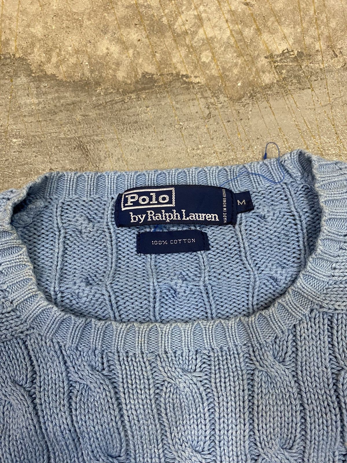 Polo Ralph Lauren 1980s Golf Crest Cross cable knit Size US M / EU 48-50 / 2 - 7 Thumbnail